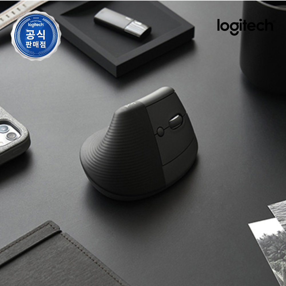 로지텍코리아 공식 LIFT 버티컬 인체공학 무선 블루투스 마우스 그래파이트
