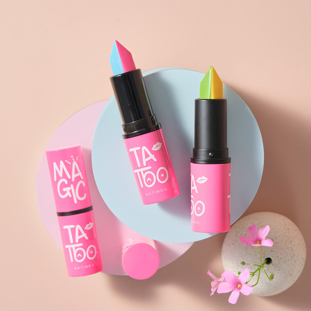 나틴다 잘 묻어나지않고 안지워지는 반전 매직 타투 립스틱 지워지지않는 립 선물 1+1 대표 이미지