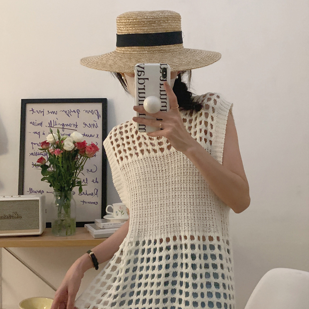 레이어드원피스 뷔스티에 시스루 동남아 그물 망사 휴양지 맥시 화이트 롱원피스 이미지 8