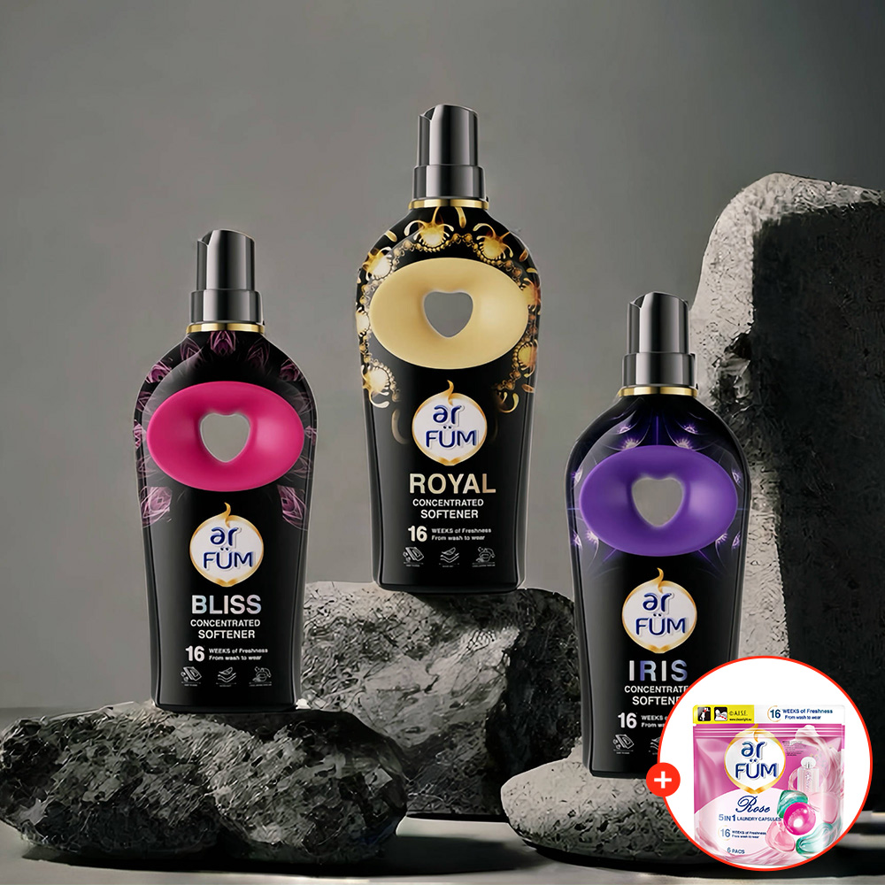 아로퓸 느와르 시크릿 가든 섬유유연제 900ml x3 (로얄+블리스+아이리스),아로퓸 캡슐세제 6개입 증정 제품 이미지