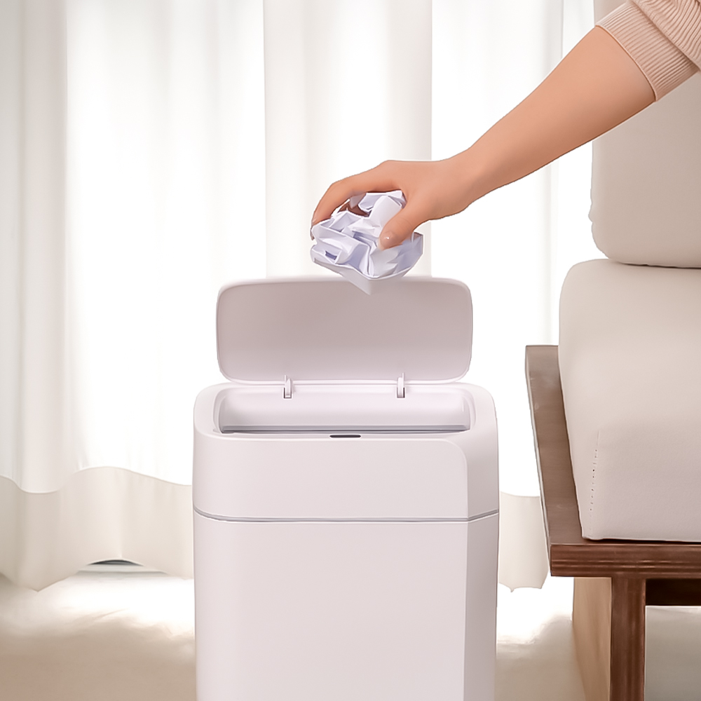 [큐브] 미엘루 센서 휴지통 스마트 자동 주방 기저귀 쓰레기통 12L 16L 1+1 이미지 8