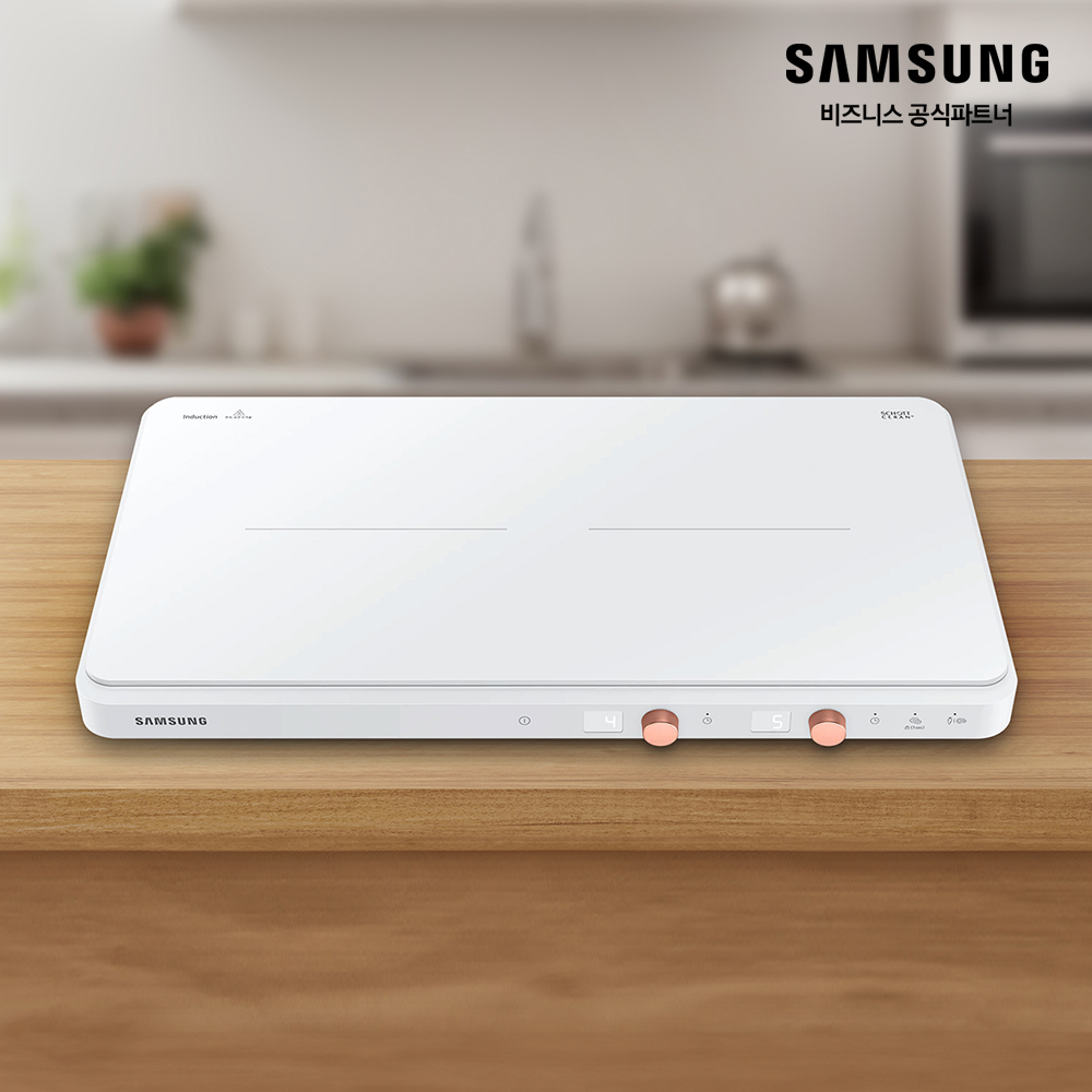 삼성 2구 인덕션 더플레이트 프리스탠딩 NZ62DG300CFW 화이트 (소상공인제품)