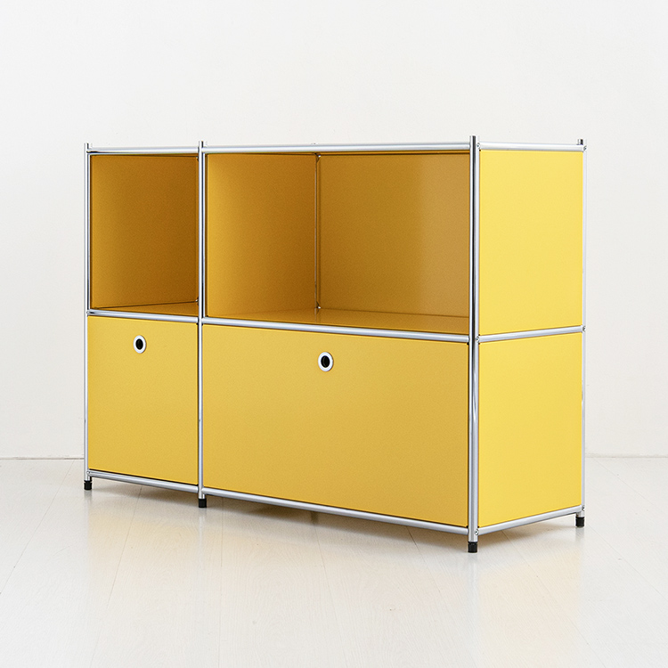 심플리 2x2 수납장 2문 BC616 1150mmx400mmx820mm, 2단, 소프트옐로우 4342.7792 - 상세 이미지 2