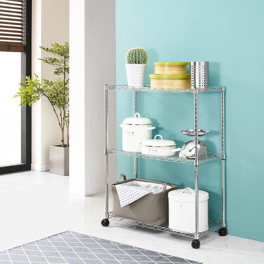 틈새 선반 이동식 트롤리 코스트코 세탁실 수납장 3단 바퀴달린 트레이 간식 진열대 750