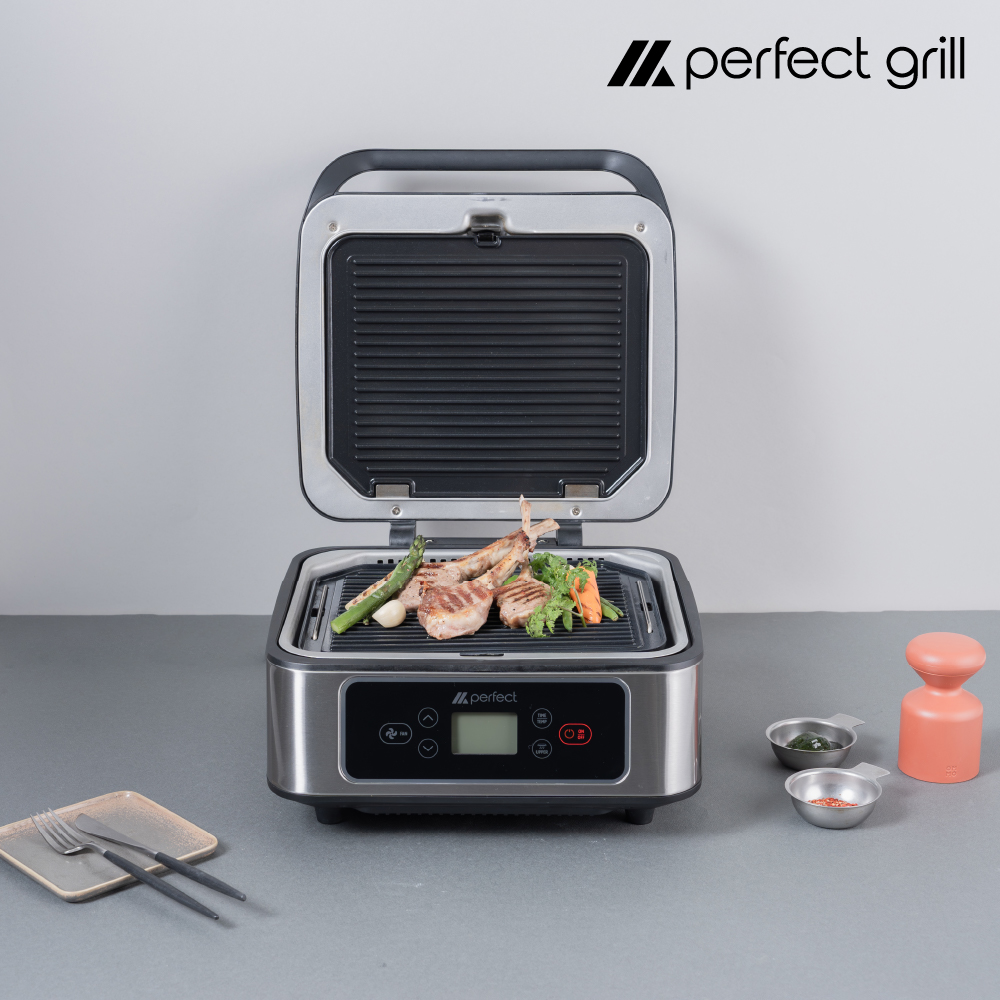 [왓츠인마이백 박은영 셰프 PICK] ROA로아 본사판매 퍼펙트그릴 전기 가정용 연기 없는 양면 삼겹살고기 그릴