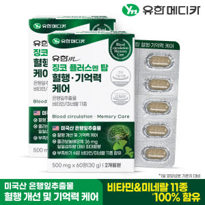 [4개월] 유한메디카 징코 플러스 엔 탑 혈행 기억력 케어 60정, 2개 맛있게 먹은 솔직 후기 - 상품 이미지 2