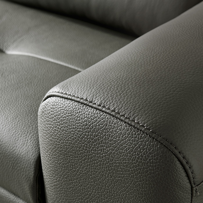 보루네오 통가죽 천연면피 소가죽 클레이 소파 3인용+쿠션