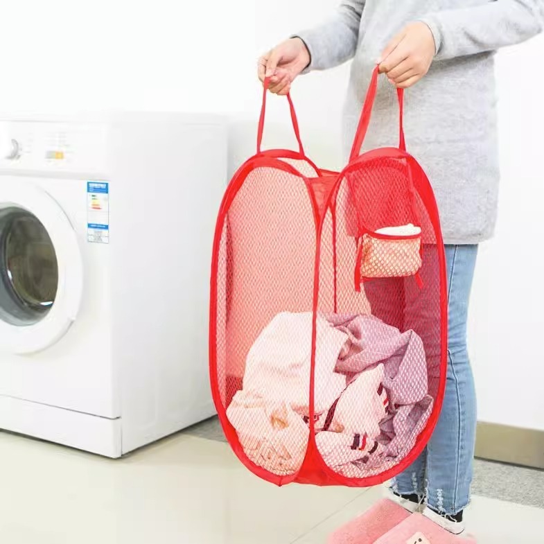특대 60cm 접이식 빨래바구니 세탁 세탁물 수거함 망