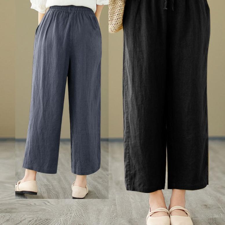 여성 밴딩와이드팬츠 봄 여름 긴 와이드바지 통 - 상품 이미지