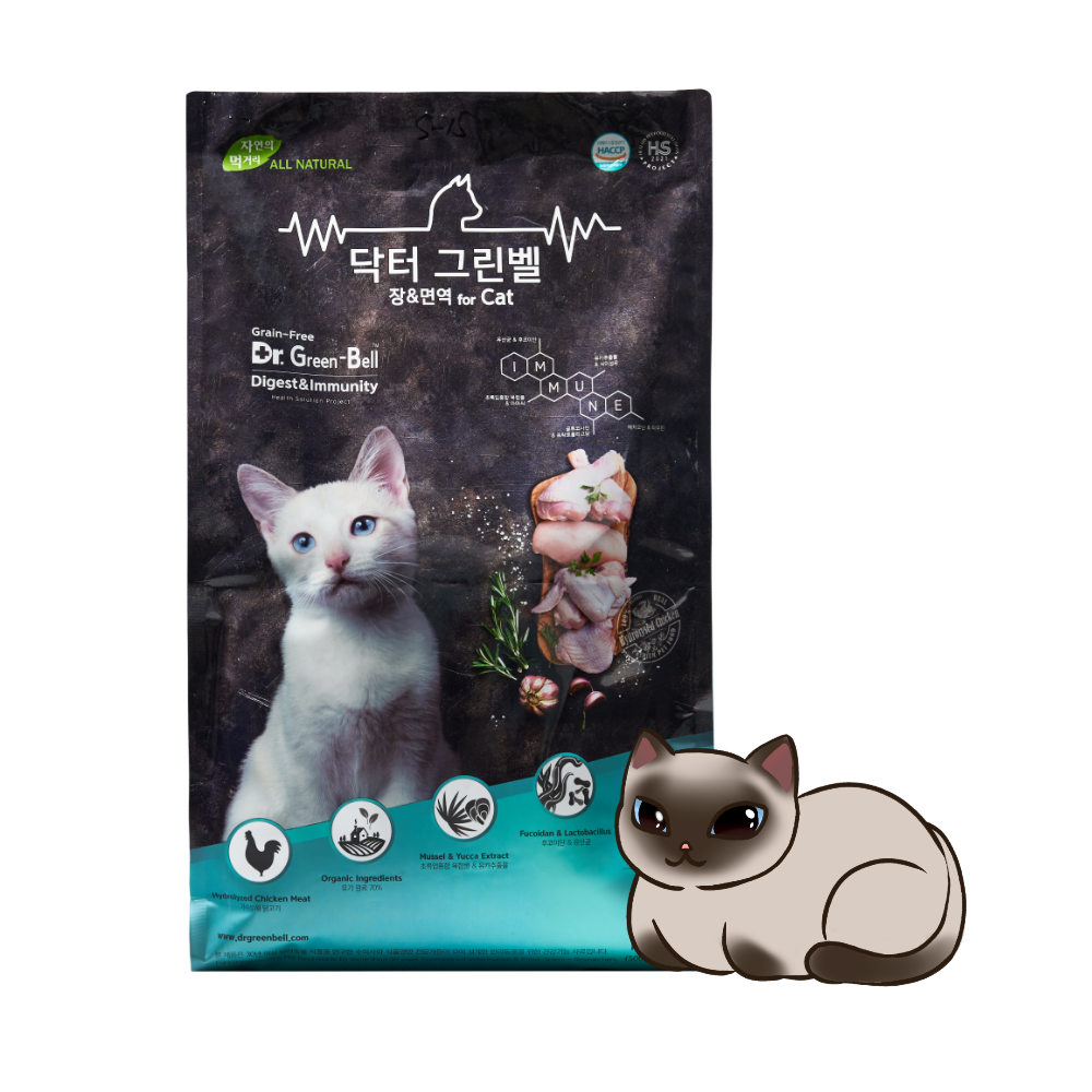 닥터그린벨캣 장&면역 5kg 고양이 면역력 장건강 사료 제품 이미지