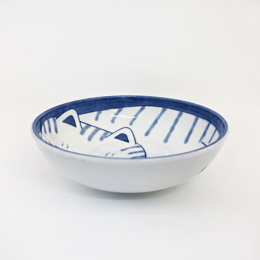 블루네코 줄고양이 중볼 16cm (일본수입그릇) - 상세 이미지 4
