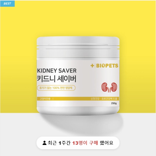 고양이 신장 영양제 방광염 신부전 요로 결석 방광 보조제 키드니세이버 250g
