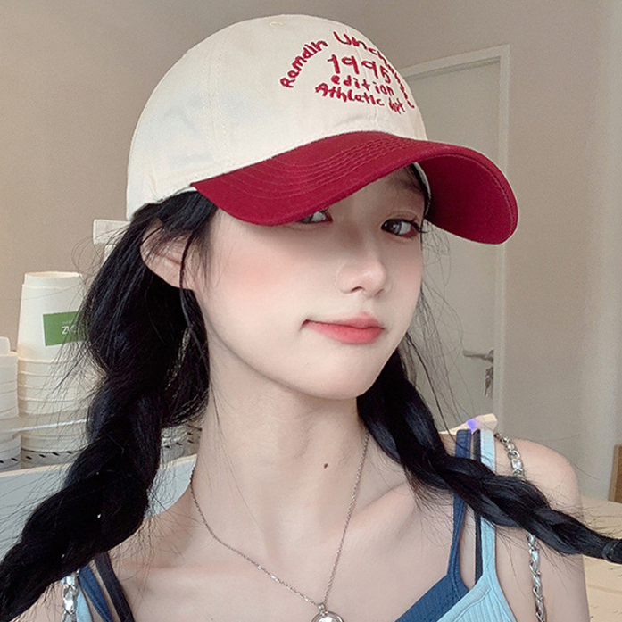 예쁜 로메인 자수 캡모자 캐주얼 야구 볼캡 여성 남성 커플 연예인 - 상세 이미지 2