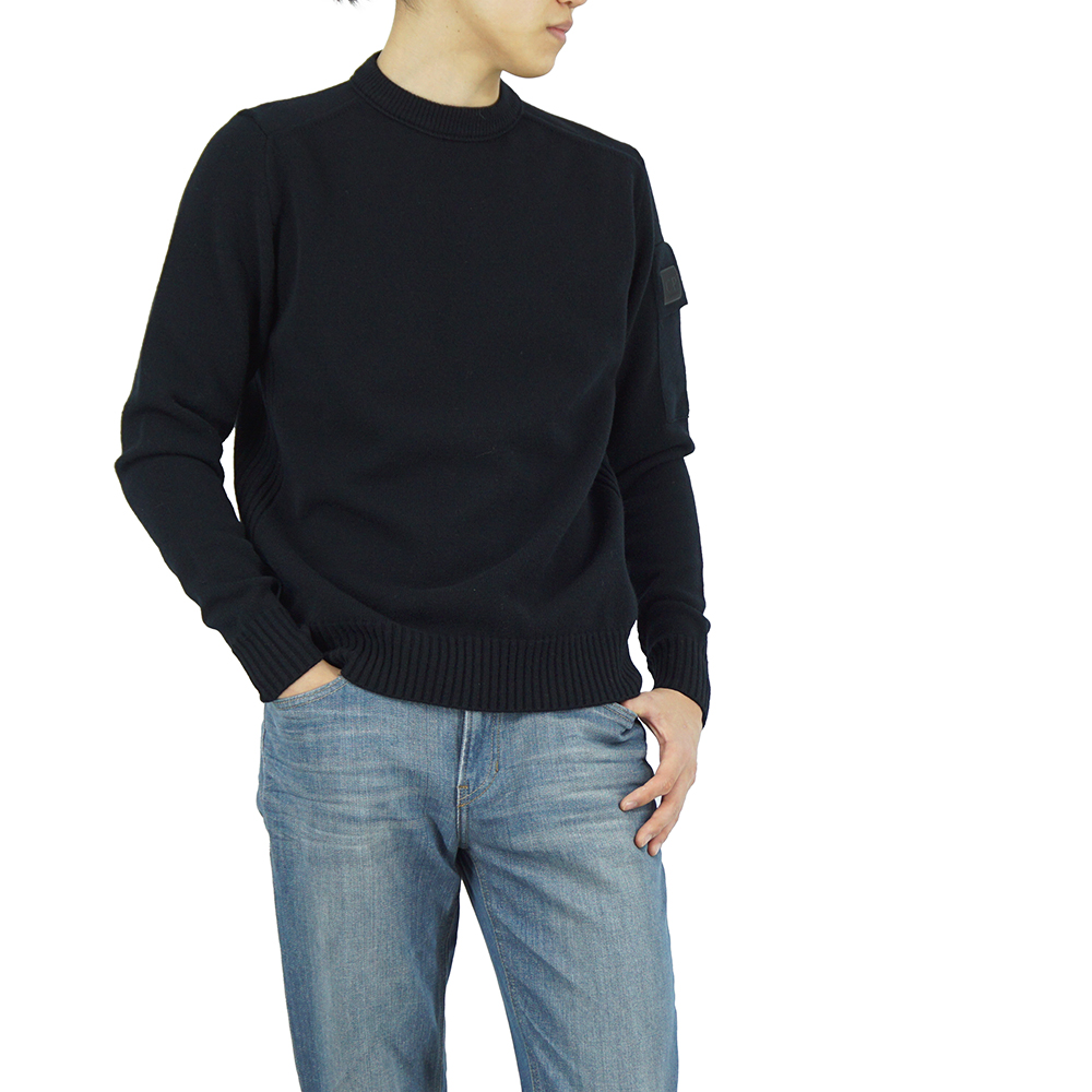 CP컴퍼니 메트로폴리스 시리즈 메리노 울 남성 니트 블랙 15CLKN018A 005528A 999 - 상세 이미지 2