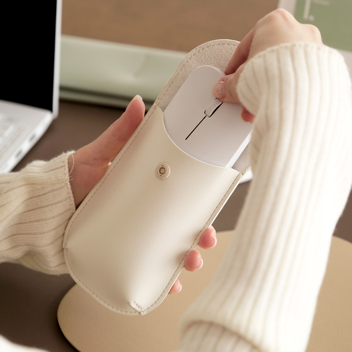 마우스파우치 로지텍 M350S 보관 케이스 휴대용 커버 가죽