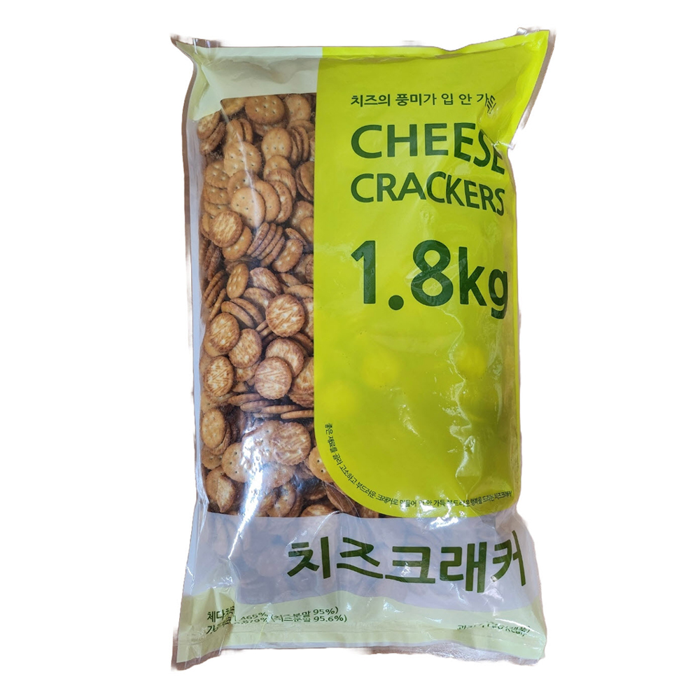 신흥제과 대용량 벌크 쿠키 비스켓 크래커 업소용 홈쿠킹 인간사료 치즈크래커, 1.8kg, 1개 - 상품 이미지