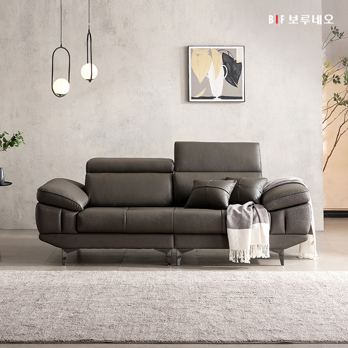 보루네오 벤티 헤드틸팅 3인용 이태리산 천연소가죽 소파 / 쿠션+스툴+테이블 증정 / 수도권 무배