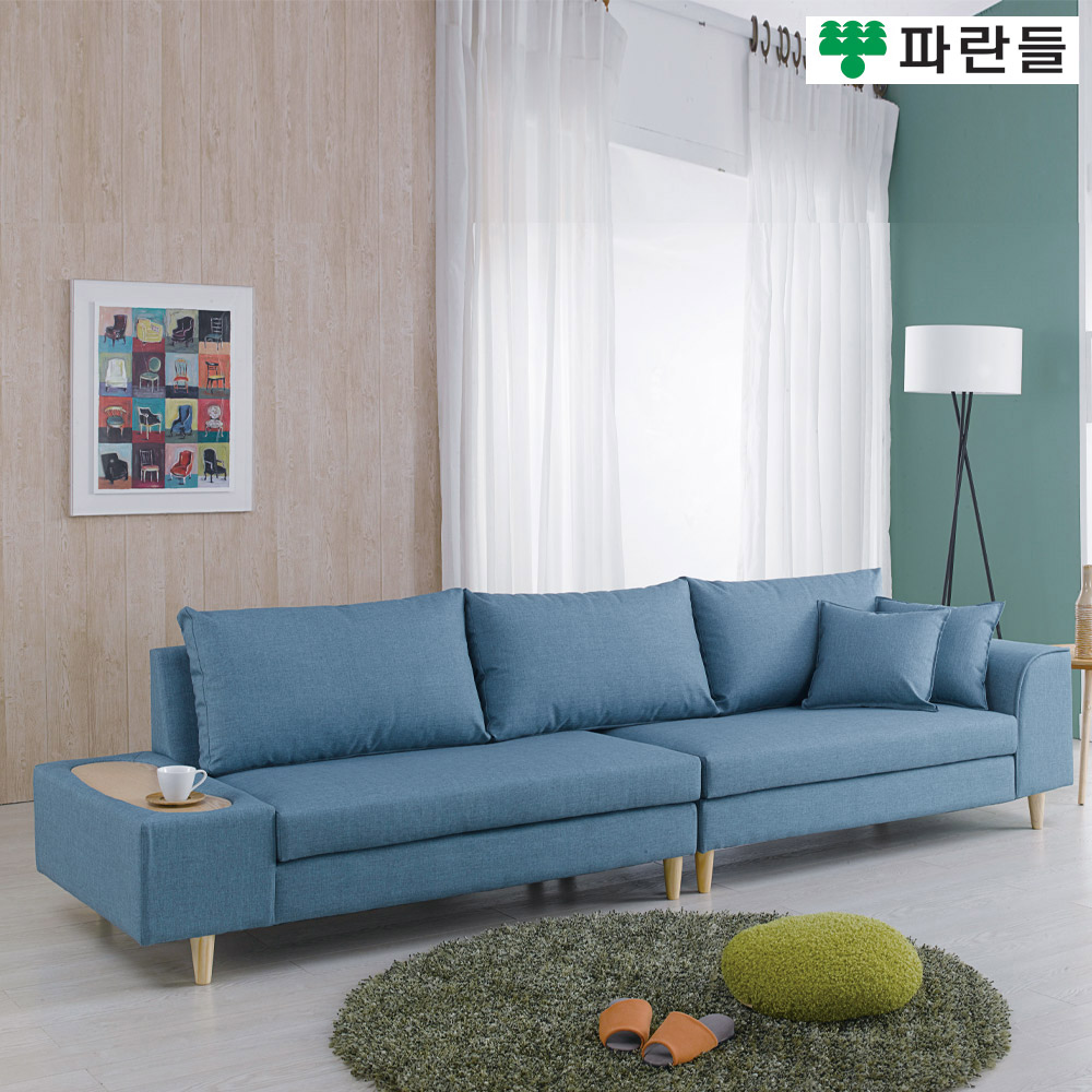 파란들가구 센스 원목다리 패브릭쇼파 4인용쇼파 패브릭소파