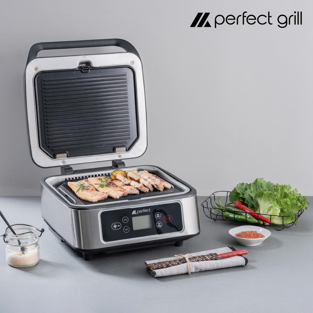[왓츠인마이백 박은영 셰프 PICK] ROA로아 본사판매 퍼펙트그릴 전기 가정용 연기 없는 양면 삼겹살고기 그릴
