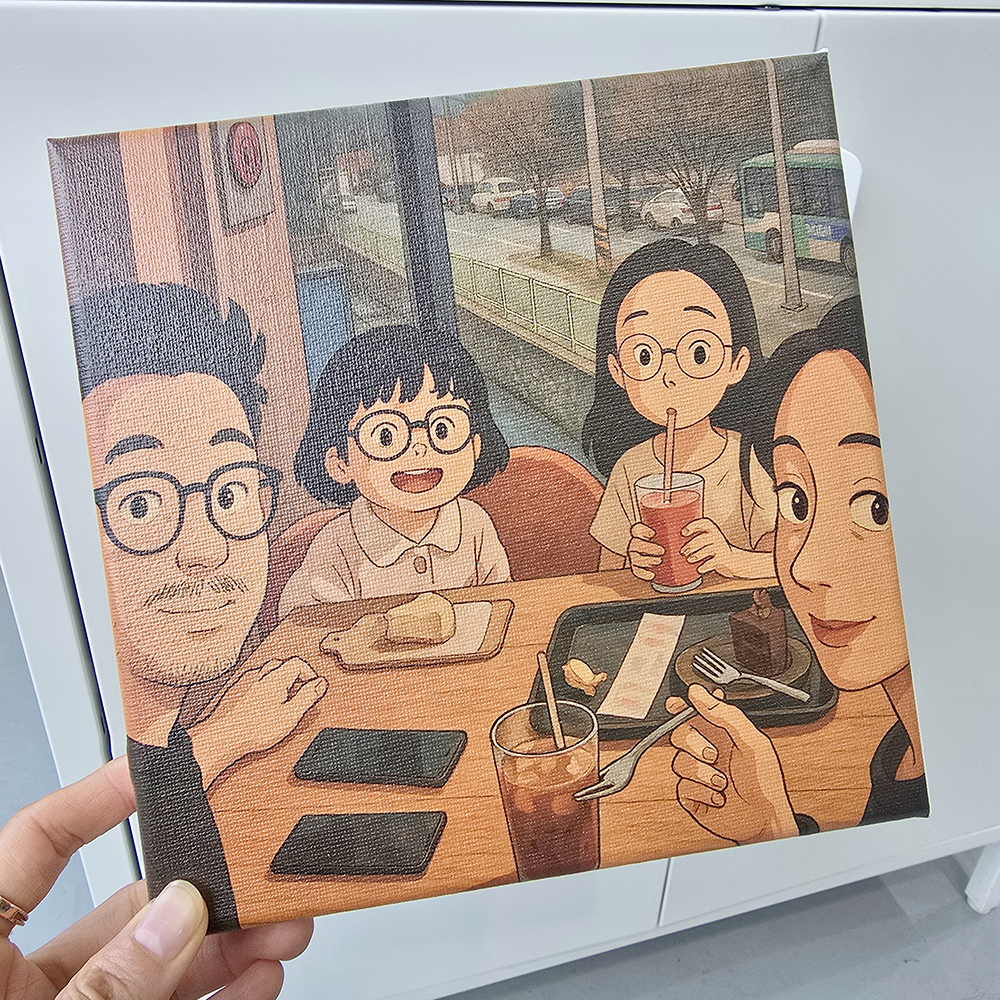 코메샵 캔버스 그림 가족 연인 사진 액자 초대형액자 배전함 가리개 60cm - 상품 이미지