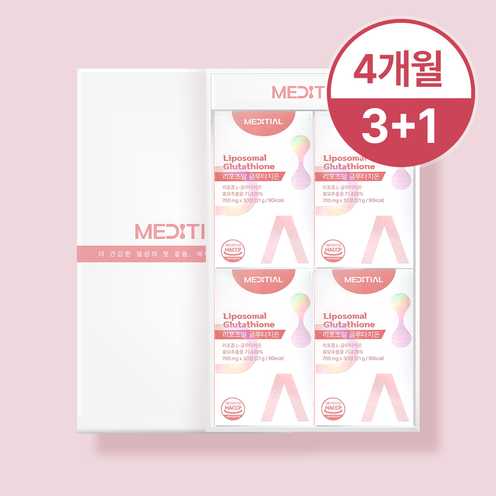 메디셜 리포좀 글루타치온 인지질 코팅 리포글루정 30정, 4개