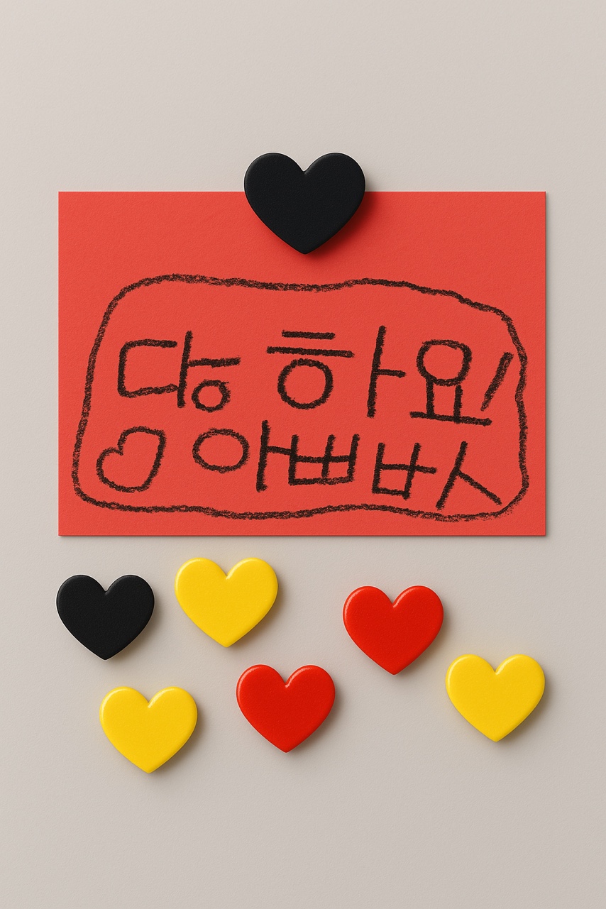 하트 마그넷 5종세트 냉장고자석 메모보드자석 - 상세 이미지 5