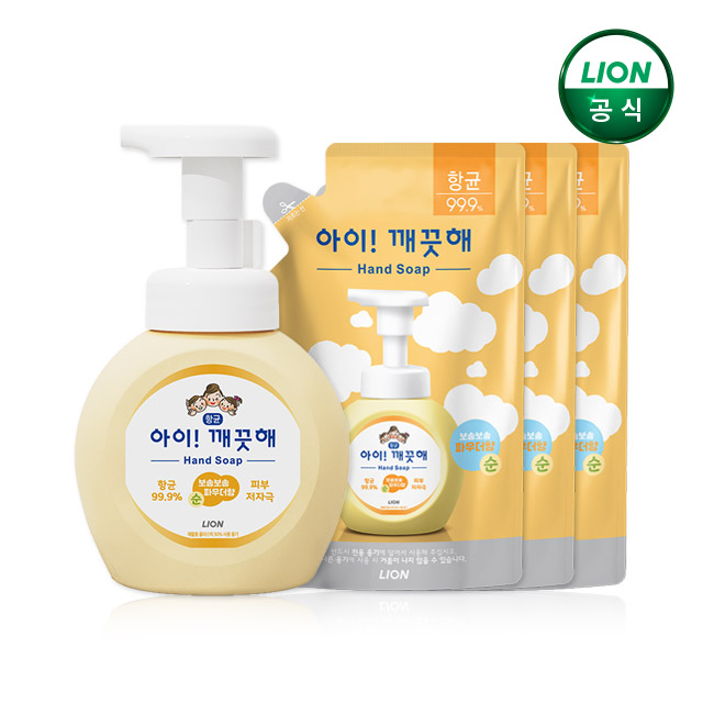 아이깨끗해 핸드워시 순향 250ml 본품 +200ml 리필 3개 이미지 1