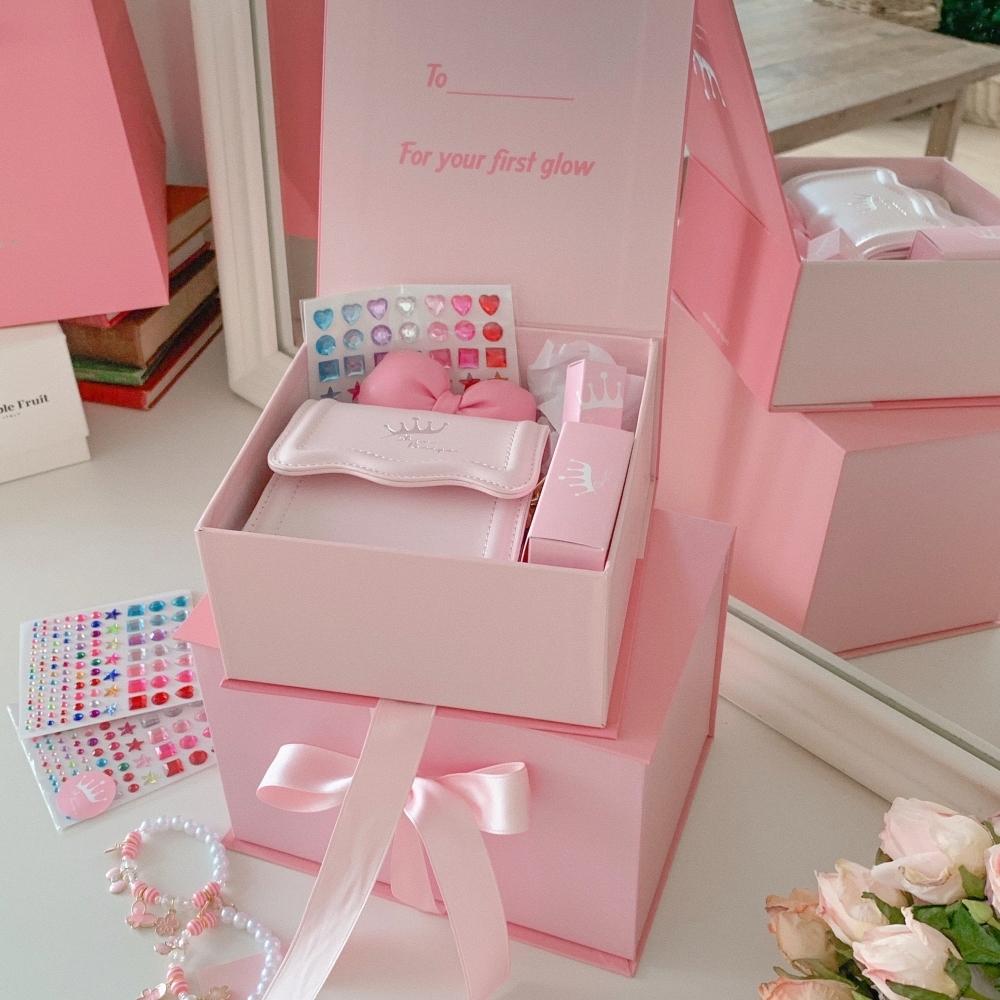 여아 공주 리본 미니크로스가방 선쿠션 립밤세트 딸 조카 어린이날 선물