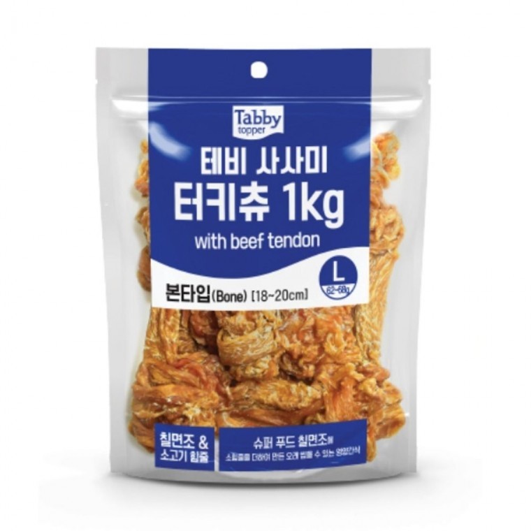 테비 강아지 간식 사사미 스틱 애견간식 본 L 1kg : 글로우마트