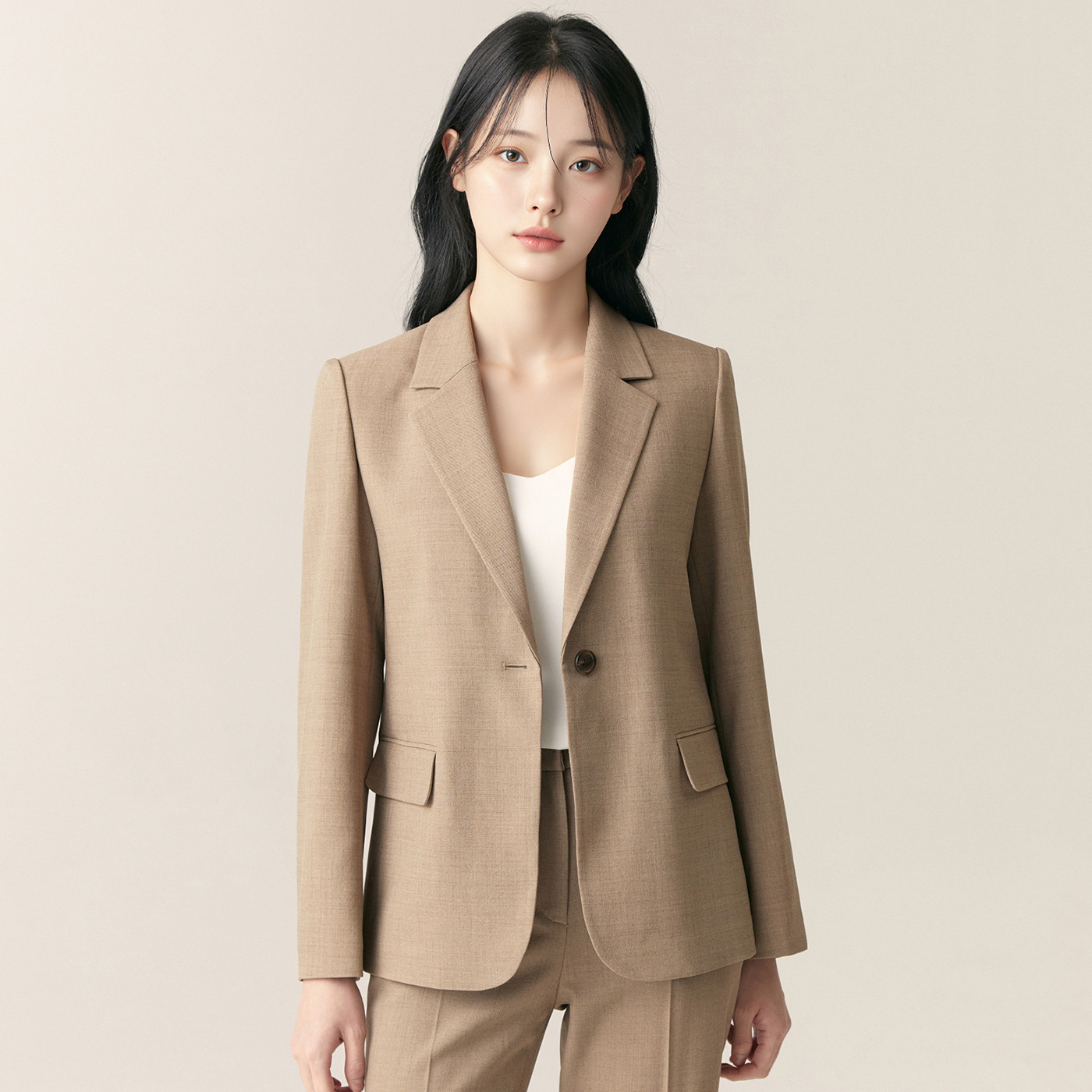 로엠 린넨라이크 긴팔 자켓 RMJKF24R12 : roem
