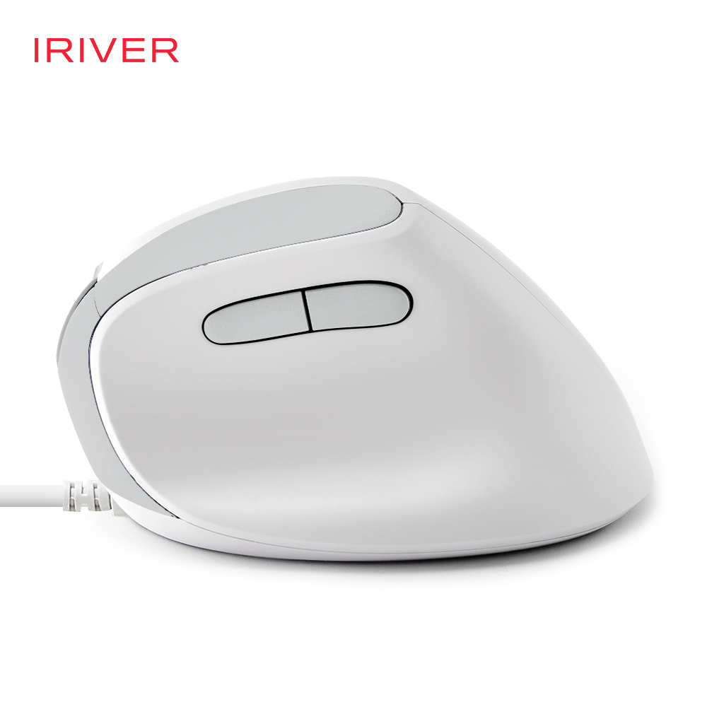 아이리버 항균처리 컴팩트 EV100 인비저블 인체공학 무소음 유선 버티컬 마우스 화이트 이미지 7