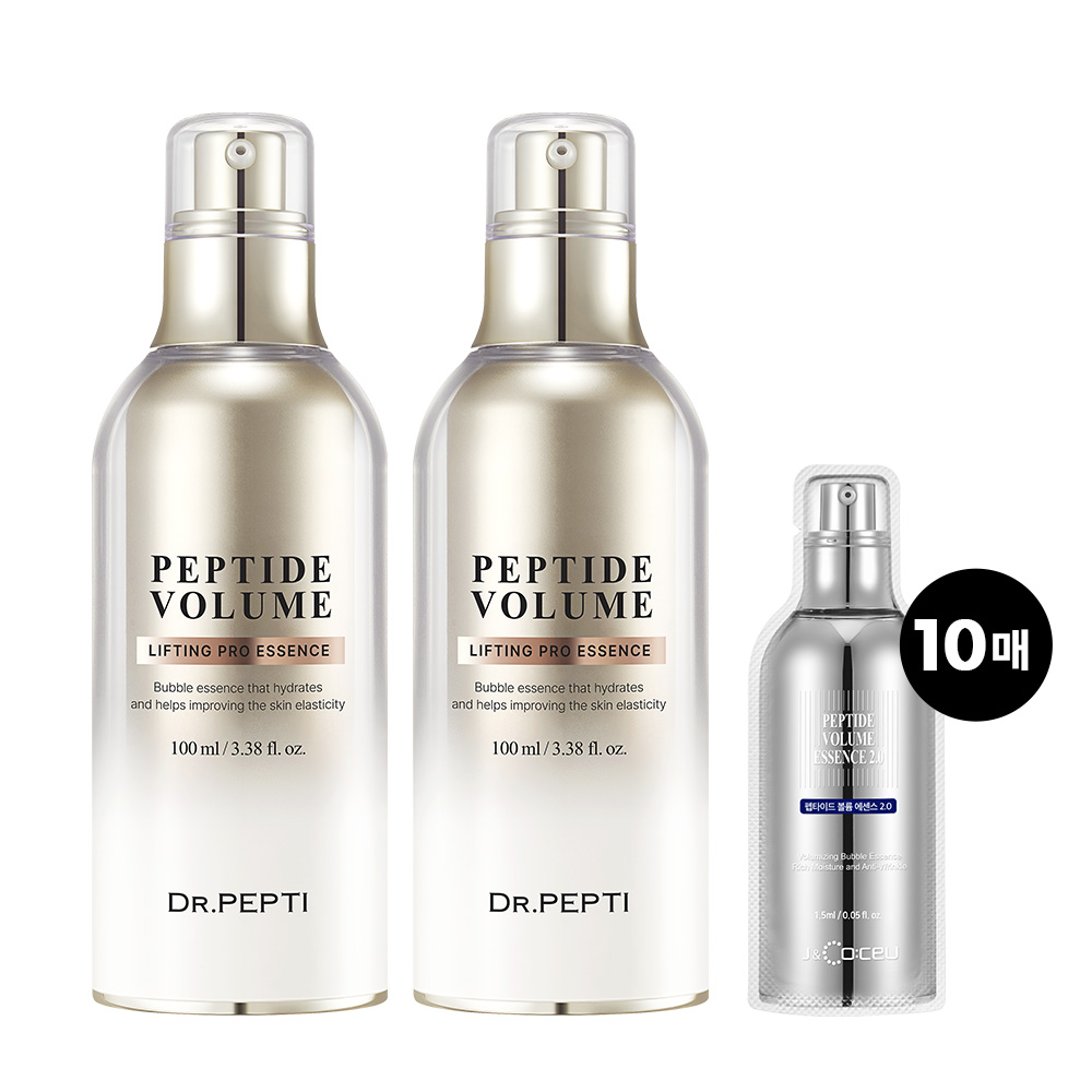 닥터펩티 펩타이드 볼륨 리프팅 프로 에센스 100ml x2개(+파우치10매)