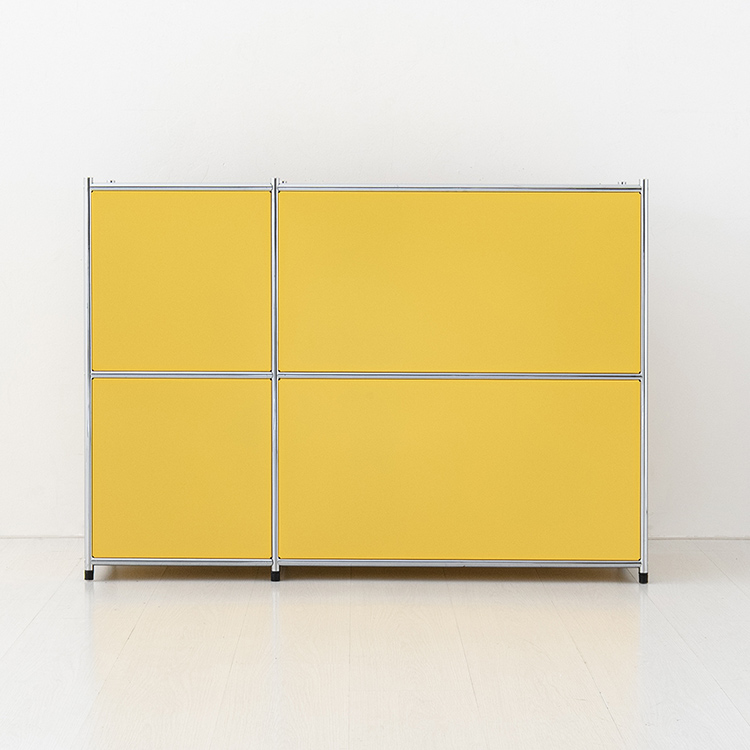 심플리 2x2 수납장 2문 BC616 1150mmx400mmx820mm, 2단, 소프트옐로우 4342.7792 - 상세 이미지 3