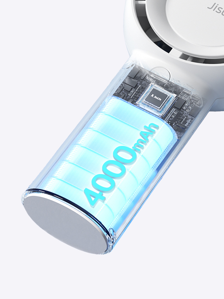 4000mAh 휴대용 무선 선풍기 미니 선풍기 손풍기 LIFE5 plus 아이스 화이트 이미지 8