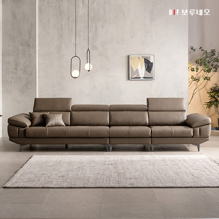 보루네오 벤티 헤드틸팅 6인용 이태리산 천연소가죽 소파 / 쿠션+스툴+테이블 증정 / 수도권 무배