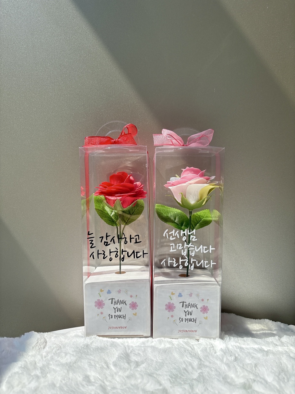 한송이 레터링 레인보우 레드장미 꽃다발 스승의날 로즈데이 부모님 선생님 맞춤문구 블랙 이미지 8
