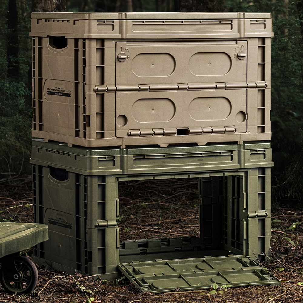 로티캠프 캠핑 박스 접이식 트렁크 카고 폴딩 수납 정리함 ECB 탄