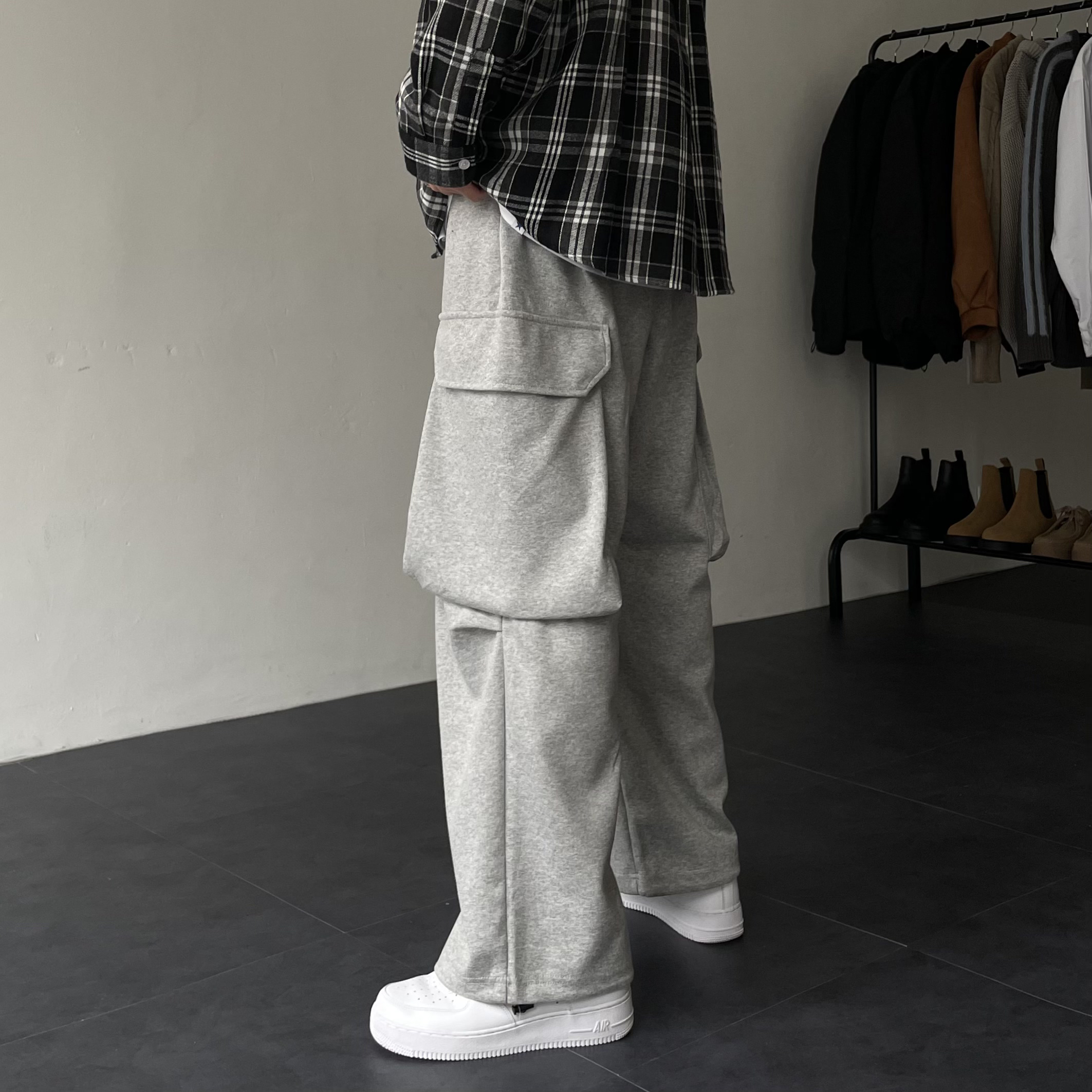 벌룬팬츠 스웻팬츠 건빵바지 남자와이드카고팬츠 - 상세 이미지 3