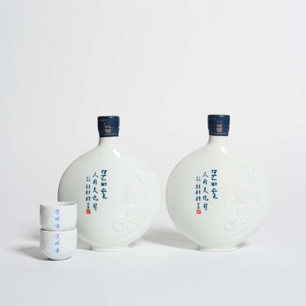 문배술 청향 40도 375ml x2 선물세트 문배주 양조원 (전용잔,쇼핑백 포함) - 상세 이미지 3