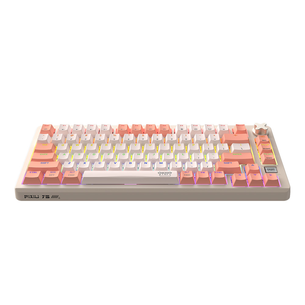 체리 키보드 XTRFY PIXIU75 RGB 2A 가스켓 게이밍 키보드 화이트, 적축 - 상세 이미지 3