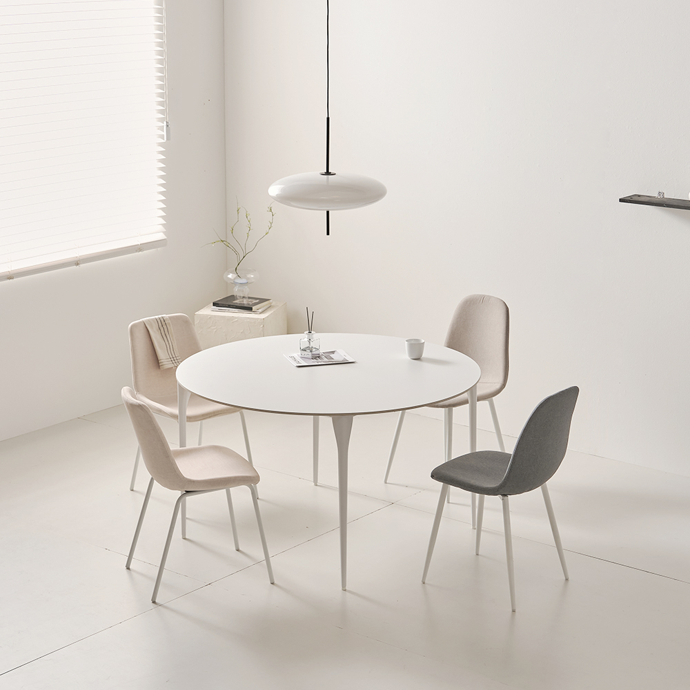 밀키 원형 세라믹 식탁 테이블 4인용 1000 포세린 카페 원형탁자 화이트