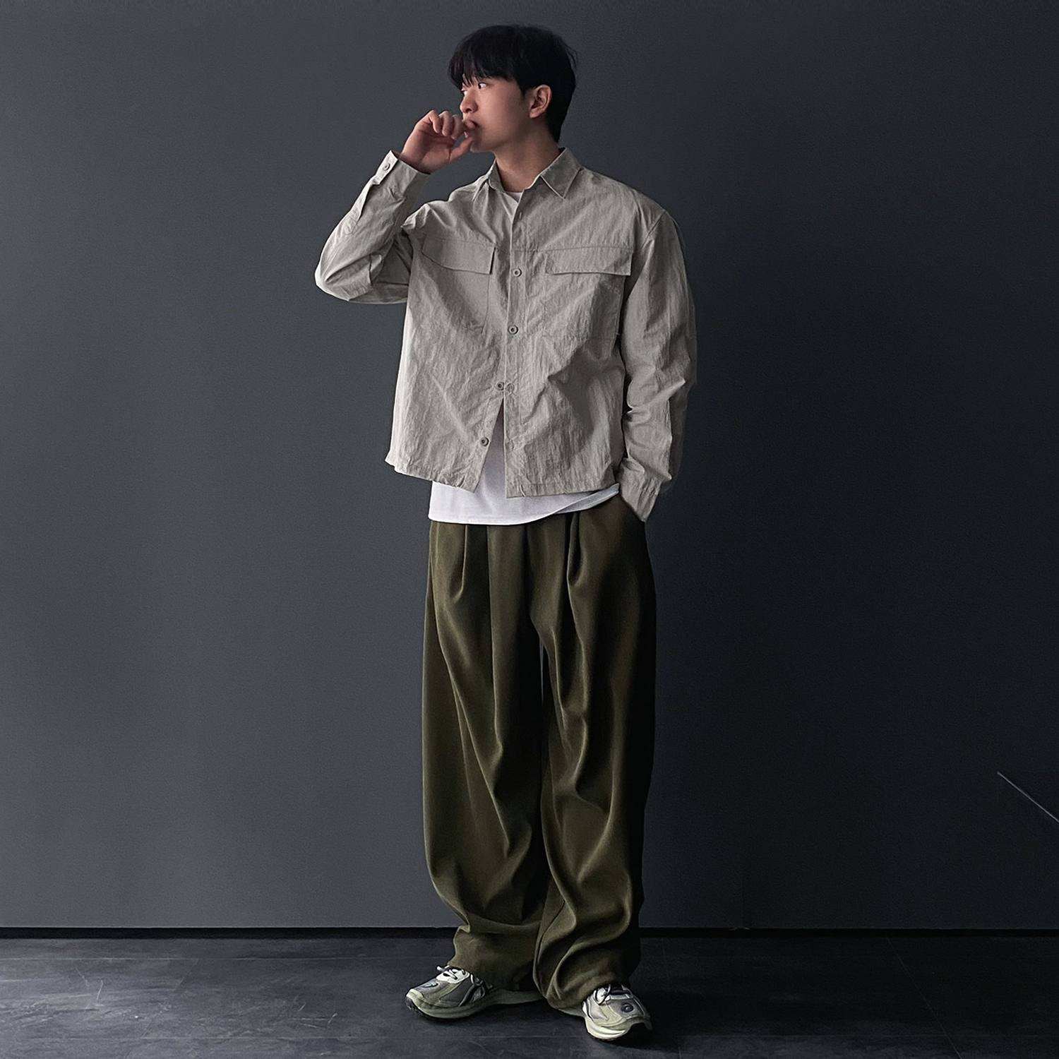 셔켓 나일론셔츠 남자크롭셔츠 - 상세 이미지 3