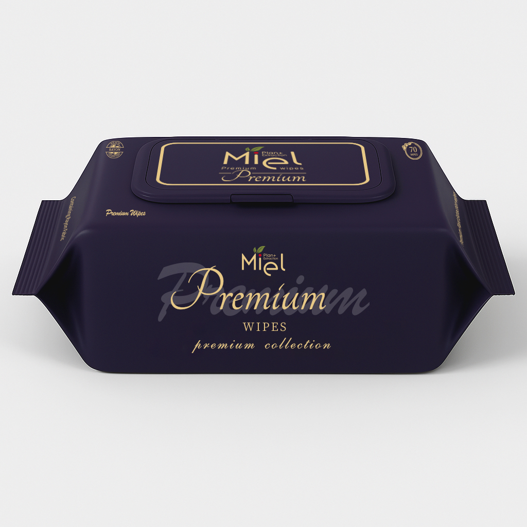 미엘 프리미엄 유아용 물티슈 70매 10팩 75평량 엠보싱