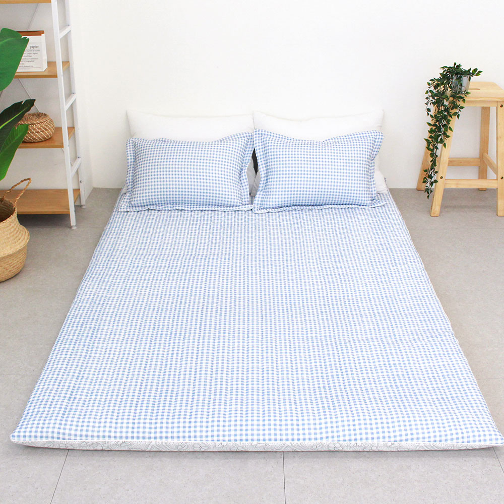 아르떼베딩 미끄럼방지 시어서커 시원한 여름 요커버 (요솜없음) 썸머체크 5/8cm 공용