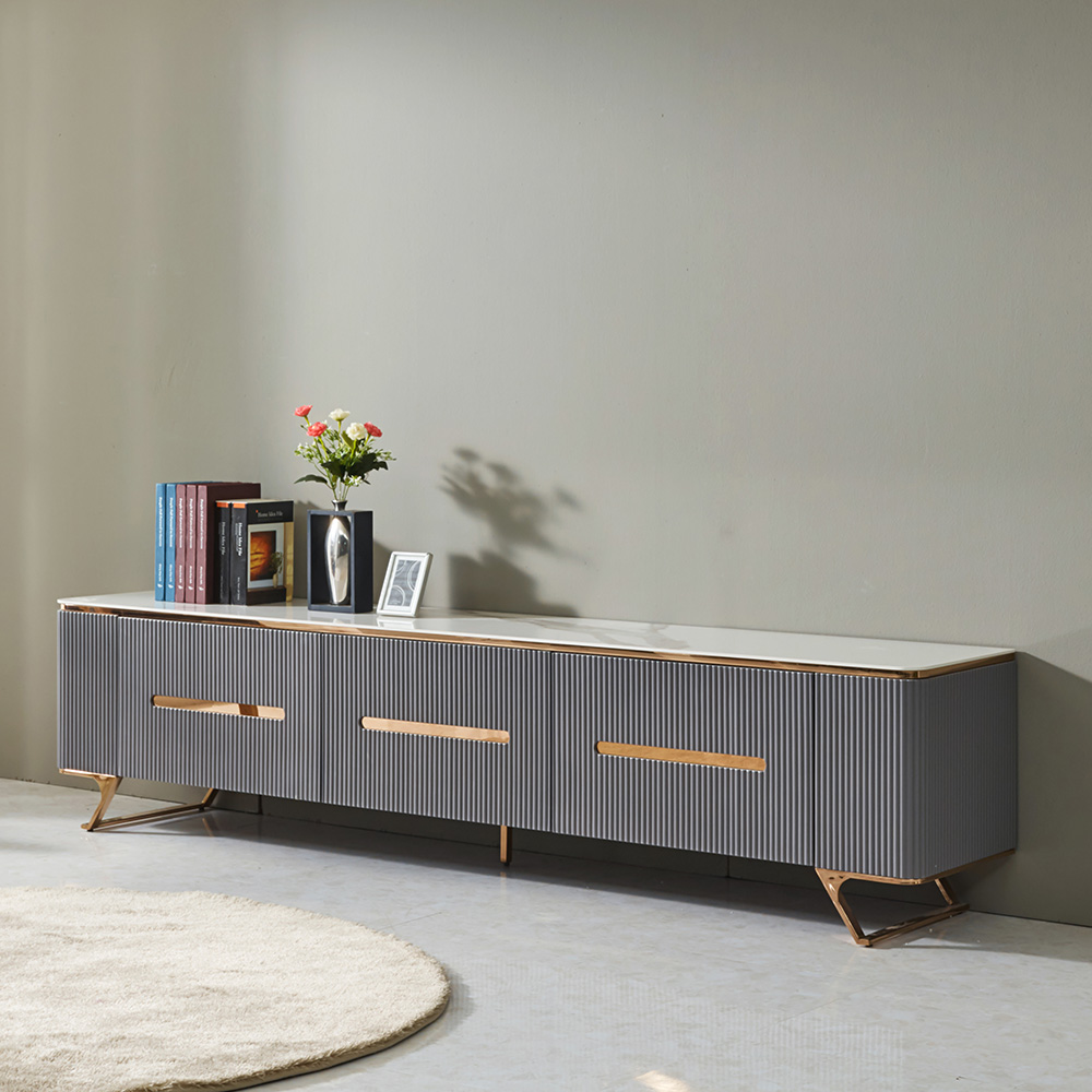 스코나 리벨스 템바보드 그레이 포세린 세라믹 2100 거실장 TV장