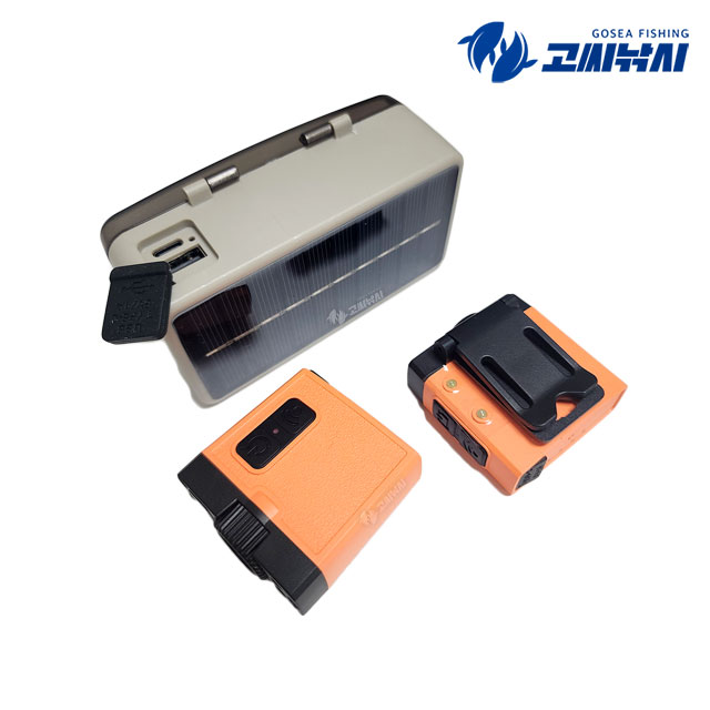 고씨낚시 태양광 USB 충전 헤드 랜턴 2개입 케이스 세트 캡라이트 낚시 등산 해루질 - 상세 이미지 3