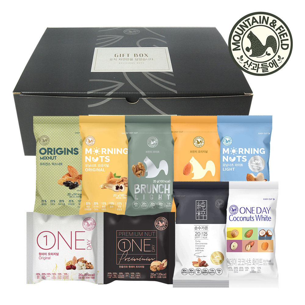 산과들에 한줌견과 50봉 추석선물세트 견과류 하루견과 (명절견과간식)