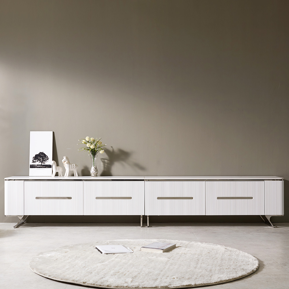 스코나 리벨스 템바보드 실버 포세린 세라믹 2800 거실장 TV장