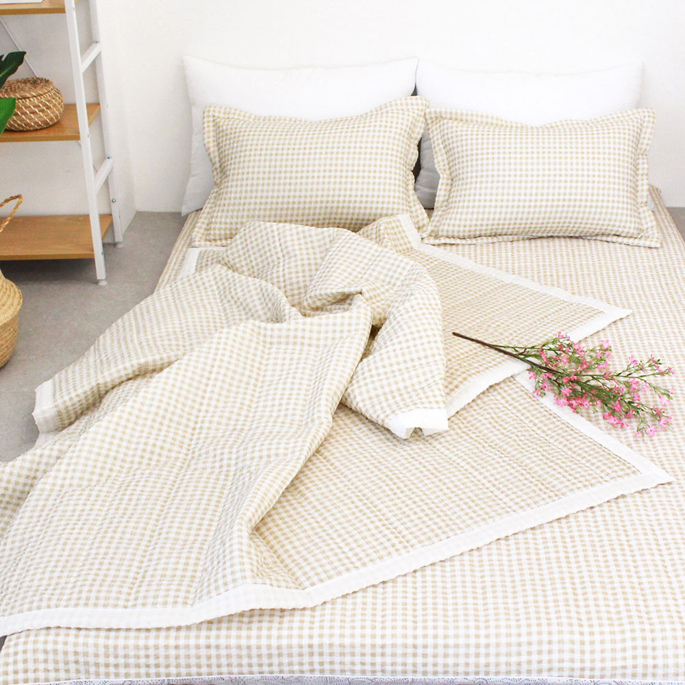 아르떼베딩 미끄럼방지 시어서커 시원한 여름 요커버 (요솜없음) 썸머체크 5/8cm 공용