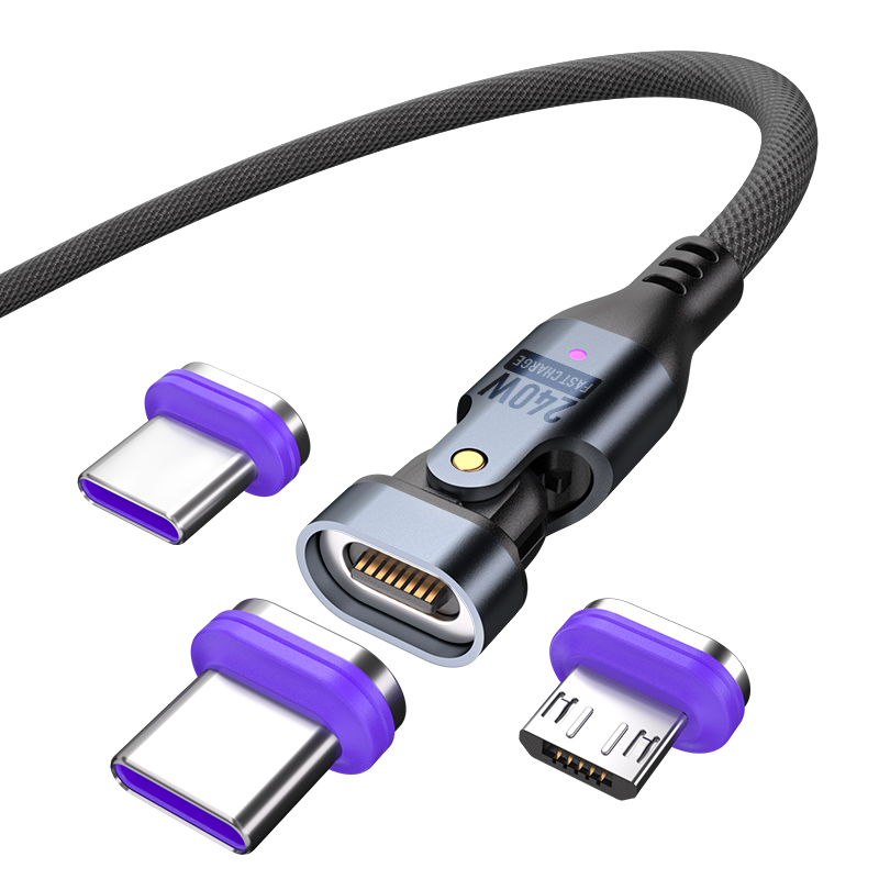언리시 240w 마그네틱 초고속 충전 케이블 180도 회전 - 상품 이미지